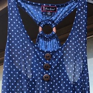 Blue/ polka dot top